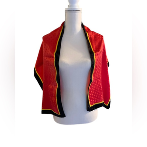 Carolina Herrera‎ Silk Red & Black Scarf